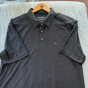 Tommy Bahama Black Performance Polo Shirt for Men